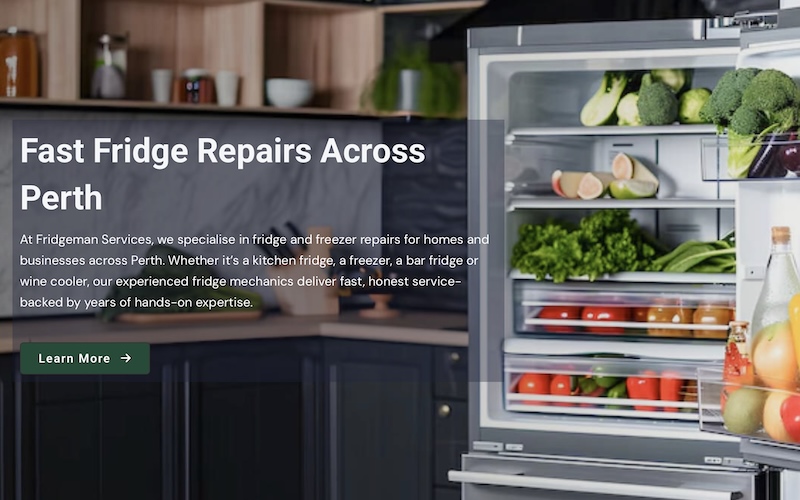 Fridgeman Services homepage