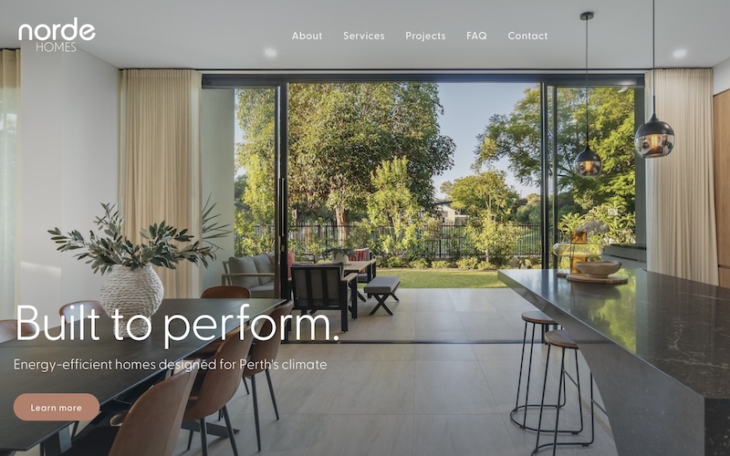 Norde Homes homepage